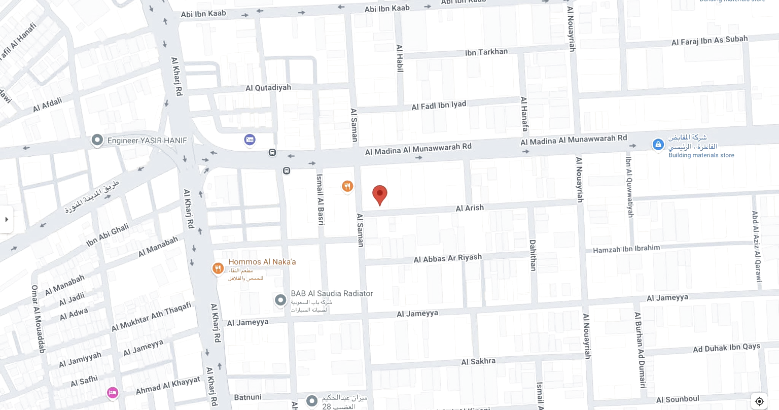 Street map showing the Superior Cool location
